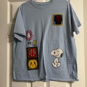 Blue Peanuts Graphic T-Shirt